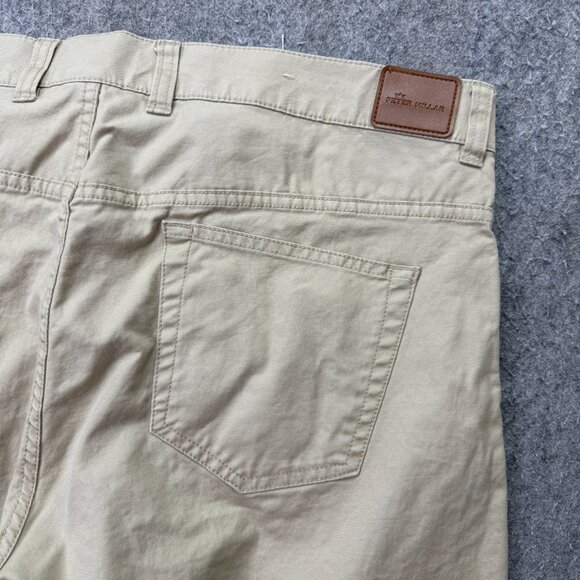 Peter Millar 5-Pocket Pants Men 38 x 28 Beige Khaki Stretch Soft Touch Pima - Picture 9 of 16